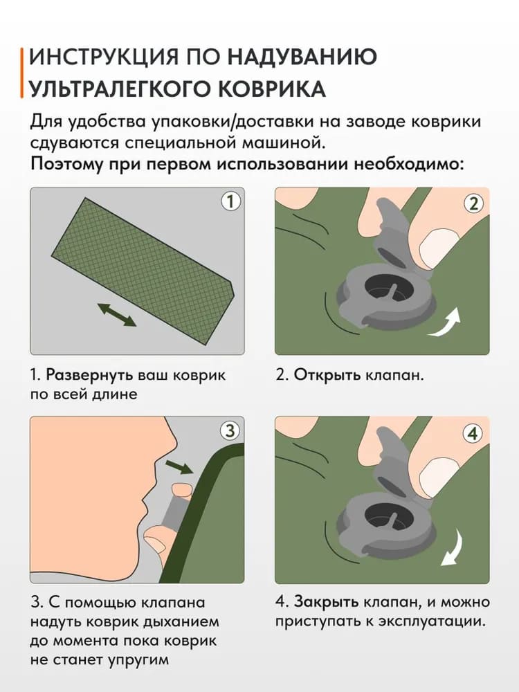 Надувной ультралегкий коврик Remington 190x56x5,5 (медь)