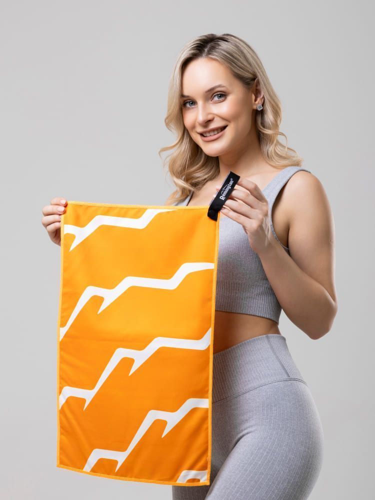 Полотенце Remington из микрофибры, 50*30 см, цвет оранжевый, в сетчатом мешке