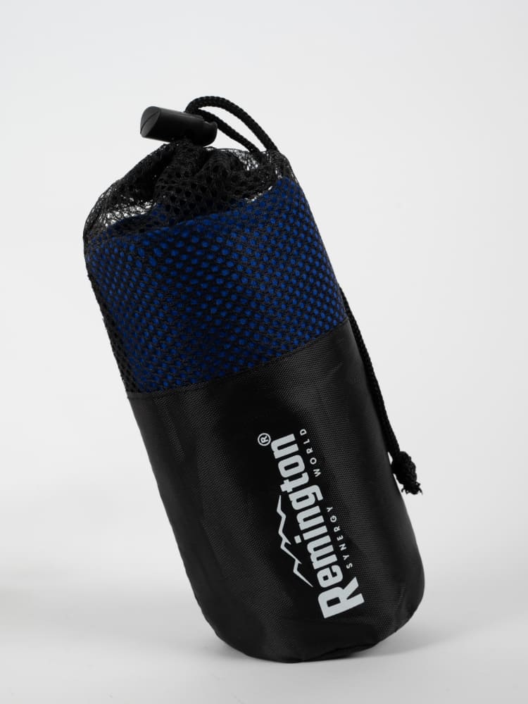 Полотенце Remington из микрофибры, 100*50 см, цвет синий, в сетчатом мешке