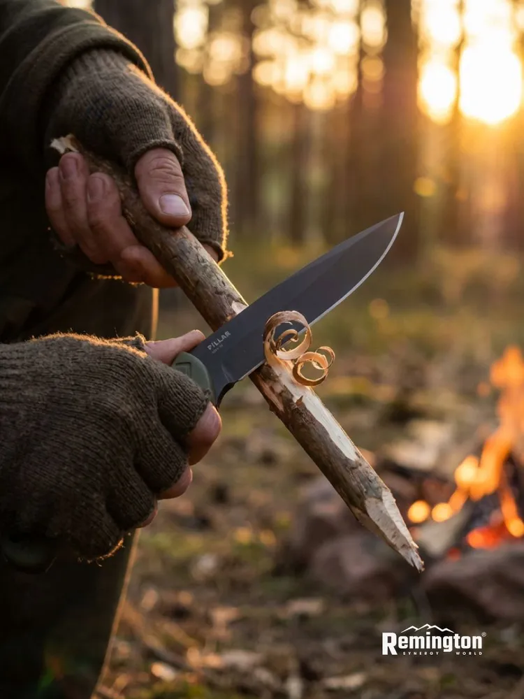 Нож туристический с фикс. лезвием Remington Pillar Dark Green