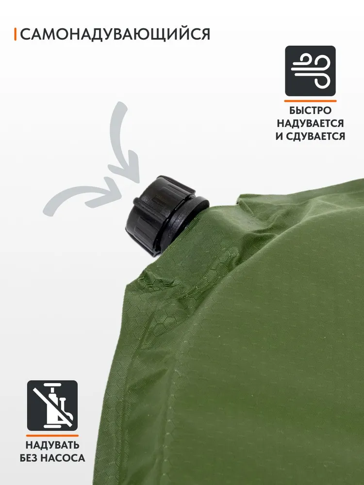 Самонадувающийся коврик Remington 198x63x7  (темно-коричневый)