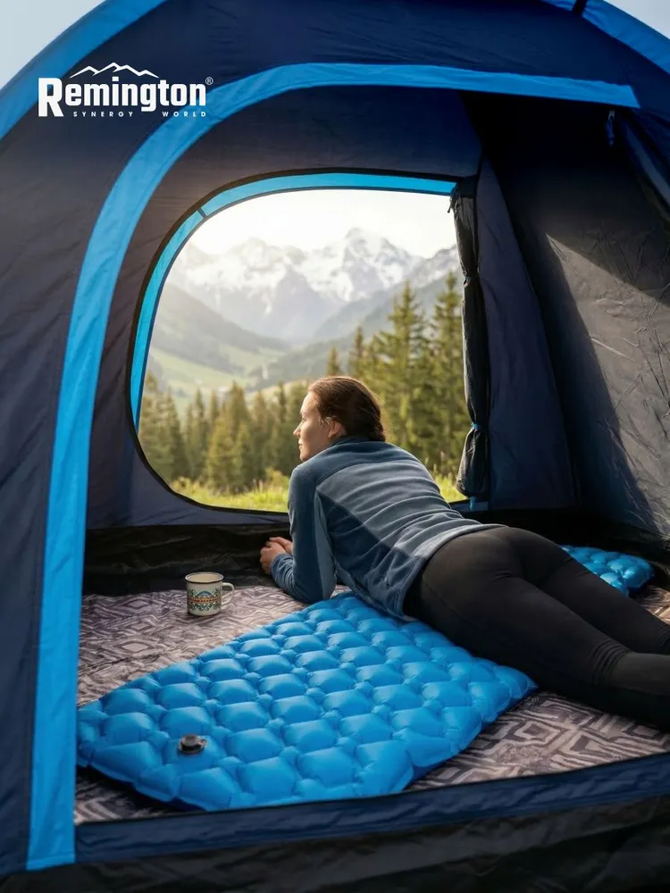 Надувной ультралегкий коврик Remington 190x56x5,5 (синий)