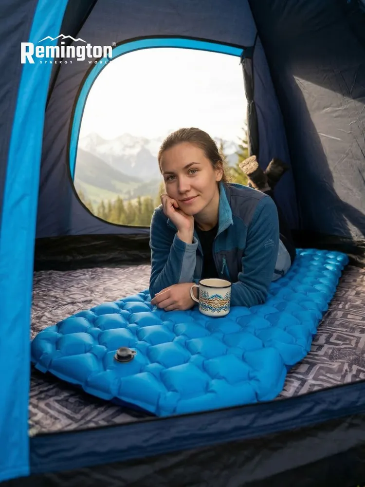 Надувной ультралегкий коврик Remington 190x56x5,5 (синий)