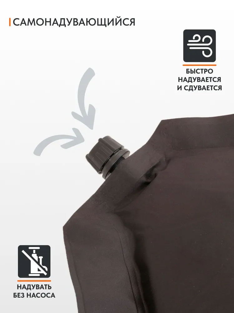 Самонадувающийся коврик Remington 192x132x3 (темно-серый)