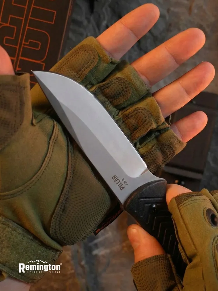 Нож туристический с фикс. лезвием Remington Pillar Black