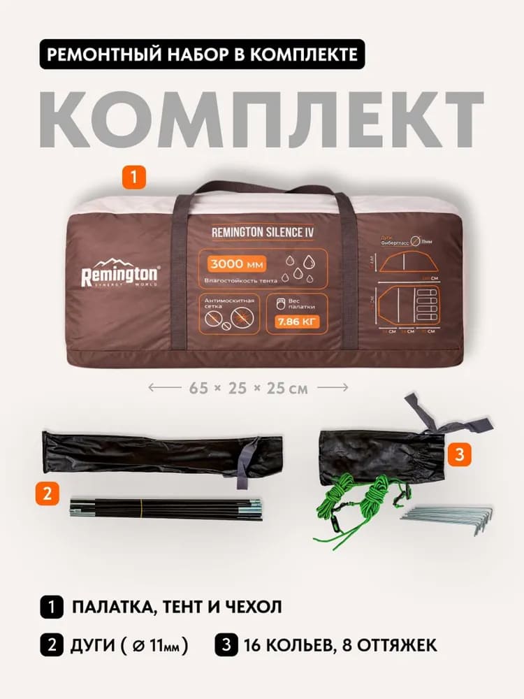 Палатка туристическая Remington Silence IV, 4-х местная