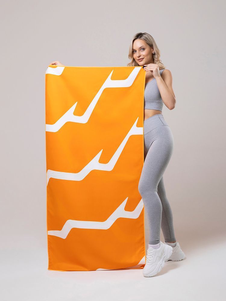 Полотенце Remington из микрофибры, 150*75 см, цвет оранжевый, в сетчатом мешке