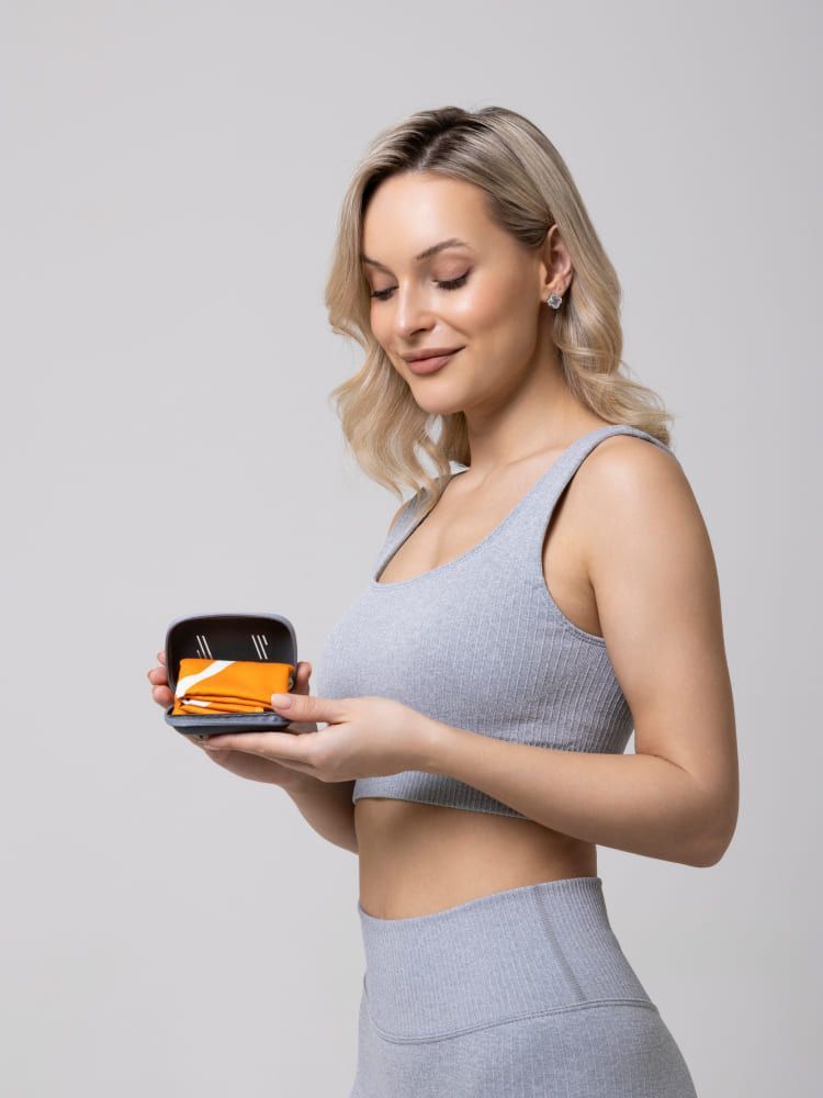 Полотенце Remington из микрофибры, 50*30 см, цвет оранжевый, в резиновой коробке