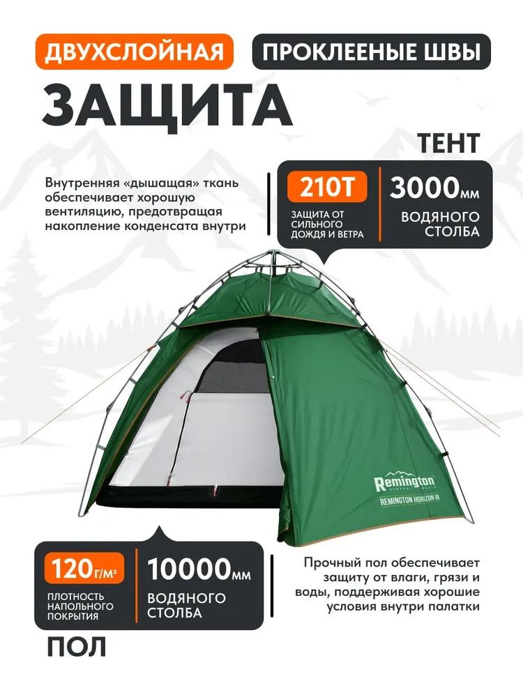 Палатка туристическая Remington Horizon III, 3-х местная
