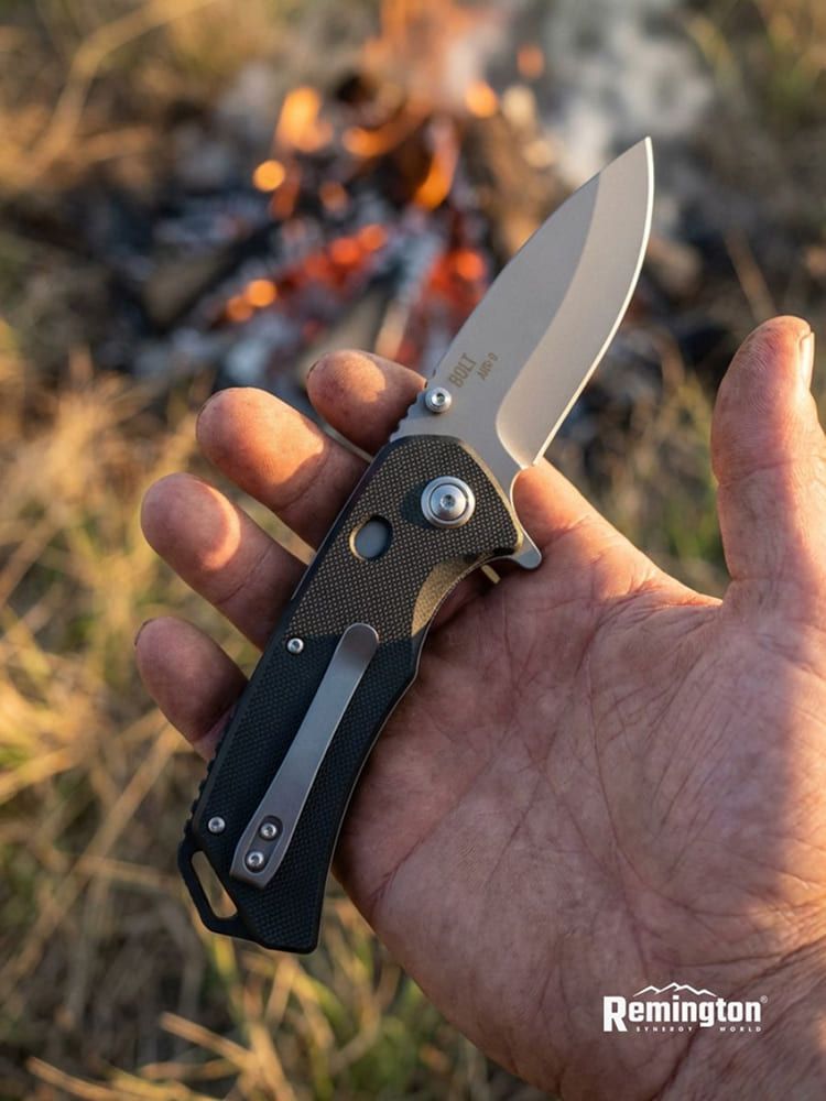 Нож складной туристический Remington Bolt Black