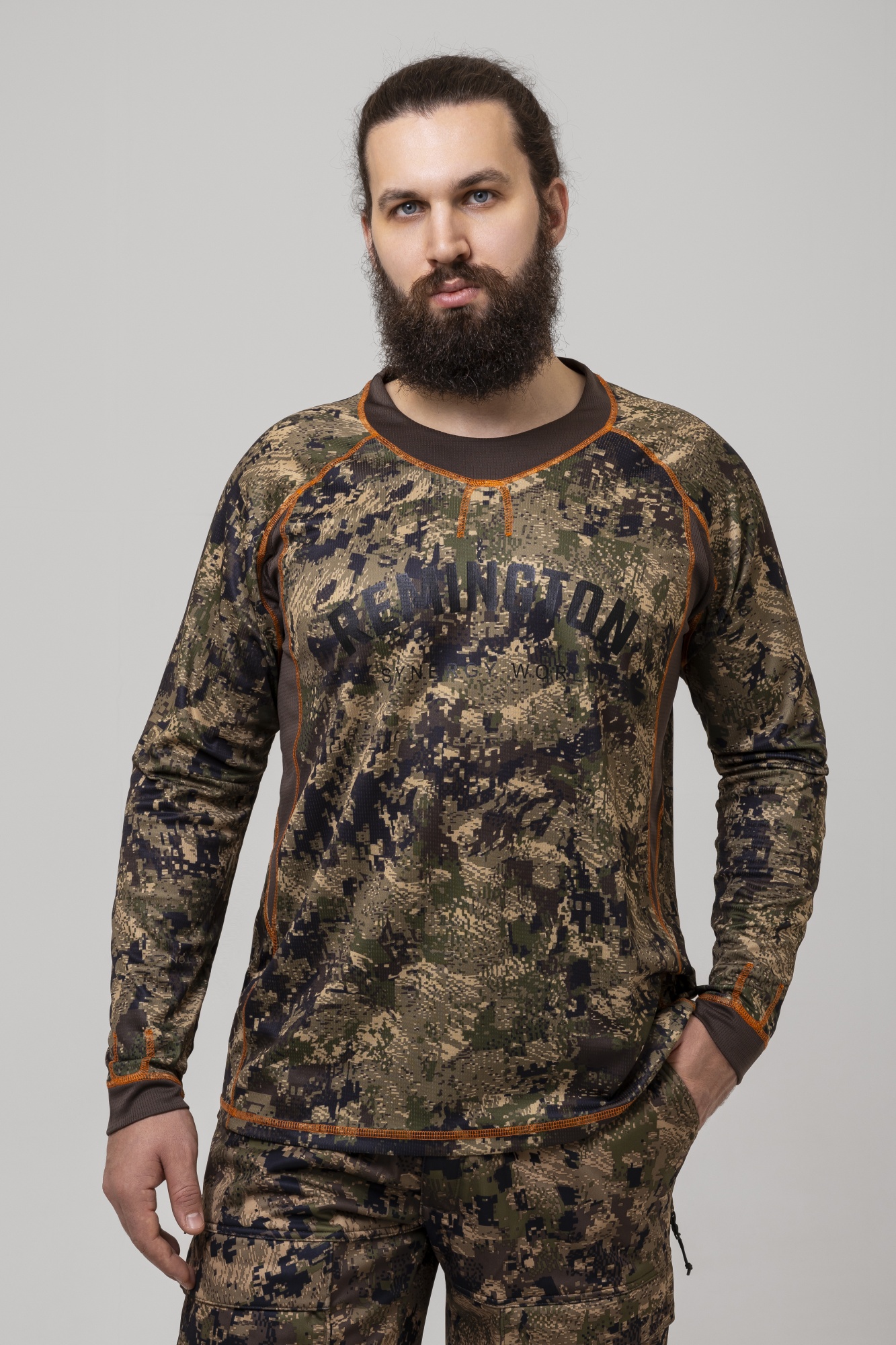 Лонгслив Remington Inside Fit Shirt Green Forest, фото, цена