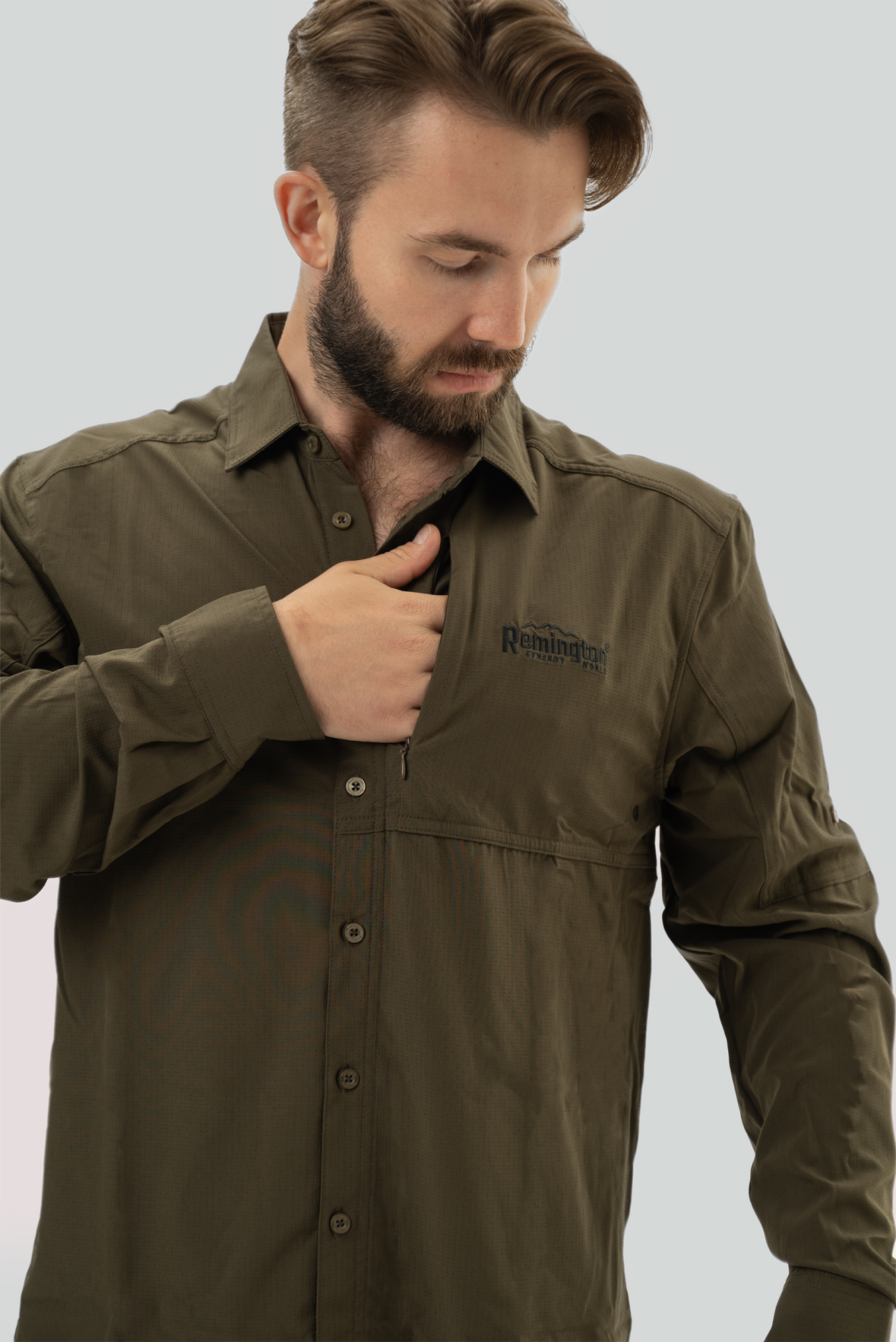 Рубашка Remington Shooter Dark Olive, фото, цена в интернет-магазине Remington SW Рубашка Remington Shooter Dark Olive, фото, цена