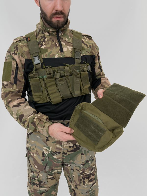 Разгрузка Remington нагрудная тактическая с подсумком Rifle Tactical Vest Army Green, фото, цена