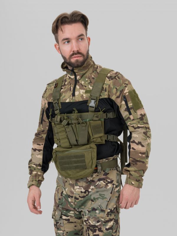 Разгрузка Remington нагрудная тактическая с подсумком Rifle Tactical Vest Army Green, фото, цена